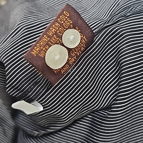 NWT Road Apparel Black Stripe Button Down Shirt - Picture 6 of 8